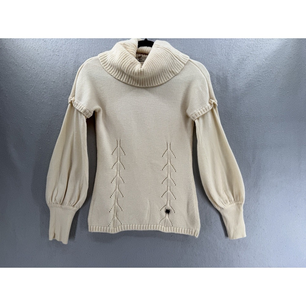 Karen Millen Sweater Womens 2 Layered Look Cowl Neck Avant-Garde Minimalist